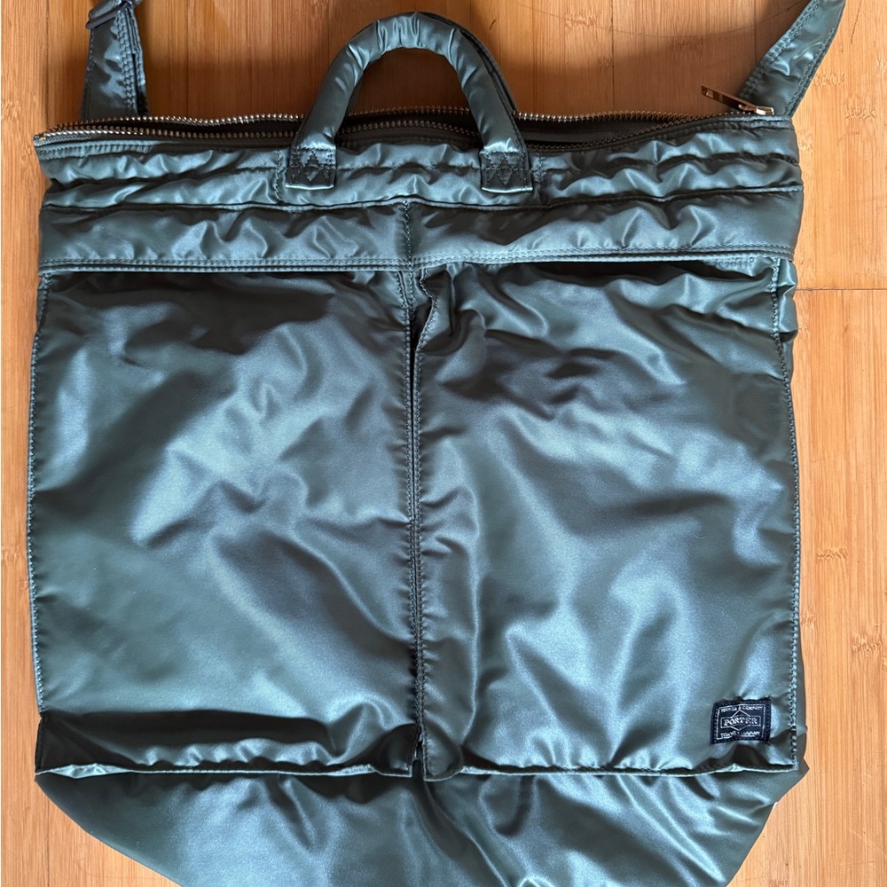 Porter Yoshida 2-Way Helmet Green Tote Bag NWOT